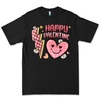 Black happy valentine heart Premium Tee - MaliasSmallBusiness
