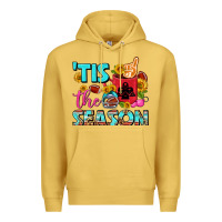 Antique Gold tis the season football coffee mug Premium Hoodie - FaDigitalArtStudio
