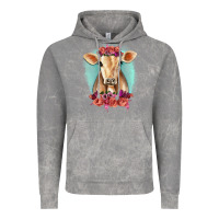 Cloud Rock Floral Cow Vintage Hoodie - RanaPortraitStore