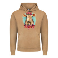 Vintage Camel Floral Cow Vintage Hoodie - RanaPortraitStore