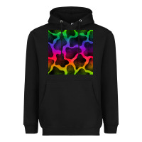 Black colorful cow seamless pattern Heavyweight Hoodie - BundleAndBundleShop