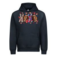Navy Xox Football Urban Hoodie - CowhideDigitalArt