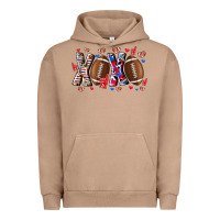 Pigment Burro Xox Football Urban Hoodie - CowhideDigitalArt