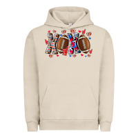 Pigment French Oak Xox Football Urban Hoodie - CowhideDigitalArt