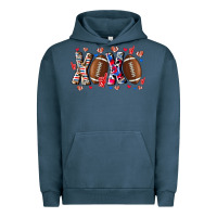 Pigment Midnight Navy Xox Football Urban Hoodie - CowhideDigitalArt