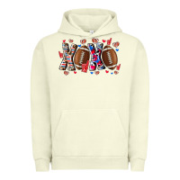 Pigment Pistachio Xox Football Urban Hoodie - CowhideDigitalArt