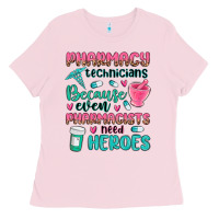 Bubblegum Pink pharmacy technicians Ladies Tee - MaliasSmallBusiness