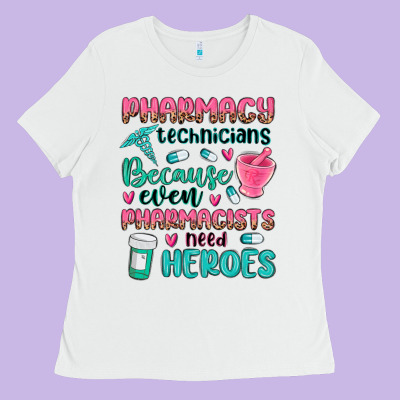 Pharmacy Technicians Ladies Tee Designed By Maliassmallbusiness