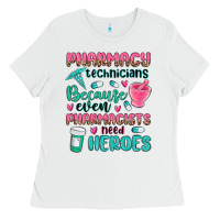 White pharmacy technicians Ladies Tee - MaliasSmallBusiness