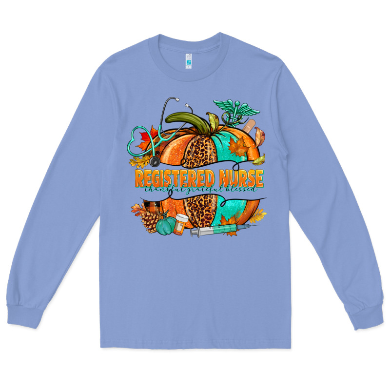 Registered Nurse Pumpkin Long Sleeve Tee by NancyCooperArtShop | Teevron