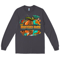 Smoke registered nurse pumpkin Long Sleeve Tee - NancyCooperArtShop