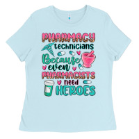Baby Blue pharmacy technicians Ladies Tee - MaliasSmallBusiness