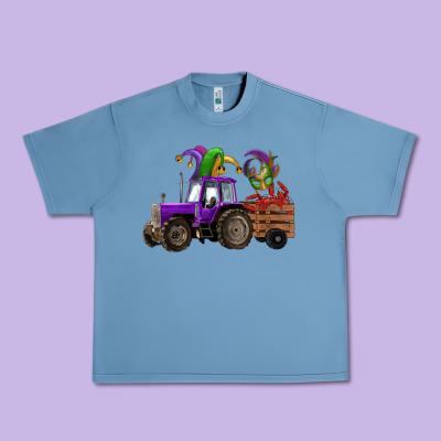 Mardi Gras Mask Crawfish Farm Tractor Urban Heavy Tee Designed By Ranaportraitstore