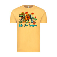 Vintage Mustard T- Rex Tis The Season Vintage Tee - RanaPortraitStore