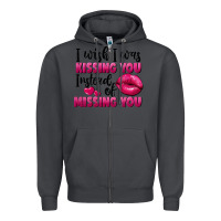 Smoke I wish i was kissing you instead of missing you Zipper Hoodie - FaDigitalArtStudio