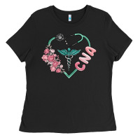 Black cna heart Ladies Tee - MaliasSmallBusiness