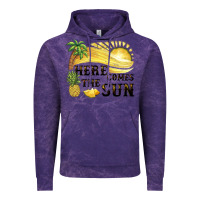 Cloud Purple here comes the sun Vintage Hoodie - BarkalooDesign