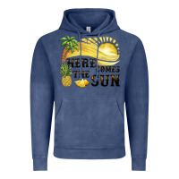 Vintage Denim here comes the sun Vintage Hoodie - BarkalooDesign
