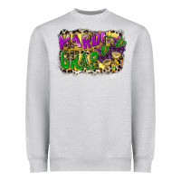 Heather Grey mardi gras Heavyweight Sweatshirt - CowGirlArtShop