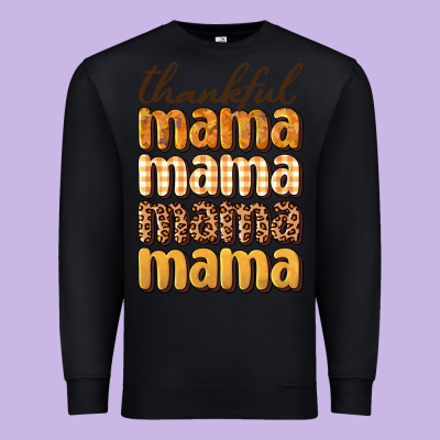 Thankful Mama Premium Sweatshirt Designed By Bundleandbundleshop
