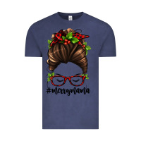 Vintage Denim christmas merry mama Vintage Tee - Jasminsmagicworld