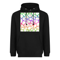 Black Watercolor Rainbow Giraffe Seamless Pattern Heavyweight Hoodie - BundleAndBundleShop