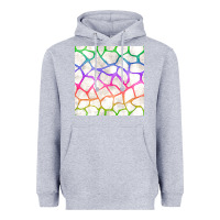 Heather Grey Watercolor Rainbow Giraffe Seamless Pattern Heavyweight Hoodie - BundleAndBundleShop