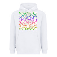 White Watercolor Rainbow Giraffe Seamless Pattern Heavyweight Hoodie - BundleAndBundleShop