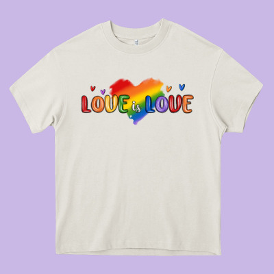 Love Is Love Lgbtq Heavy Core Tee Designed By Maliassmallbusiness