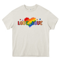Cream love is love lgbtq Heavy Core Tee - MaliasSmallBusiness
