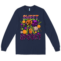 Navy Sweet and Spooky Long Sleeve Tee - texasbilliewilder