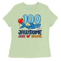 Matcha 100 jawsome days of school Ladies Tee - MaliasSmallBusiness