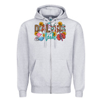 Heather Grey dialysis tech Zipper Hoodie - OliviaCreatesArt