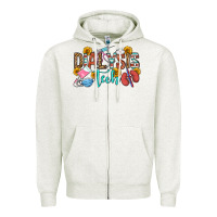 Oatmeal Heather dialysis tech Zipper Hoodie - OliviaCreatesArt