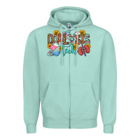 Seafoam dialysis tech Zipper Hoodie - OliviaCreatesArt