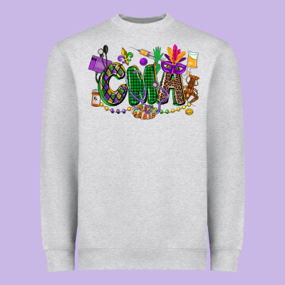 Cma Mardi Gras Cowgirl Heavyweight Sweatshirt Designed By Cowgirlartshop