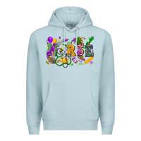 Blue Mist Nurse Mardi Gras Premium Hoodie - FaDigitalArtStudio