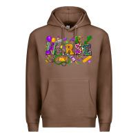 Chestnut Nurse Mardi Gras Premium Hoodie - FaDigitalArtStudio