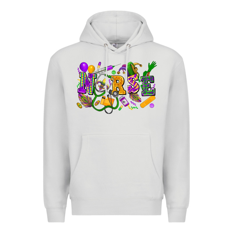 Nurse Mardi Gras Premium Hoodie by FaDigitalArtStudio | Teevron