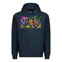 Navy Nurse Mardi Gras Premium Hoodie - FaDigitalArtStudio