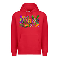Red Nurse Mardi Gras Premium Hoodie - FaDigitalArtStudio
