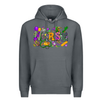 Rock Nurse Mardi Gras Premium Hoodie - FaDigitalArtStudio