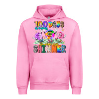 Fuchsia Pink 100 Days Of Making The Whole Class Shimmer Urban Hoodie - CowhideDigitalArt