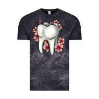 Cloud Black floral tooth Vintage Tee - Jasminsmagicworld