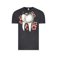 Vintage Black floral tooth Vintage Tee - Jasminsmagicworld
