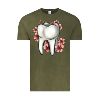 Vintage Olive floral tooth Vintage Tee - Jasminsmagicworld