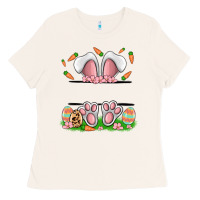 Bone easter costom name rabbit Ladies Tee - MaliasSmallBusiness