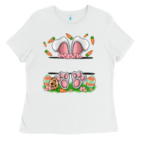 White easter costom name rabbit Ladies Tee - MaliasSmallBusiness