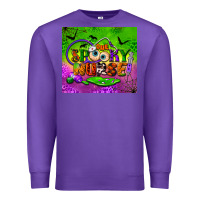 Purple one spooky nurse tumbler Premium Sweatshirt - BundleAndBundleShop