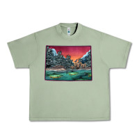 Oil Green Colorado Scenery Map Urban Heavy Tee - Bettercallsaul